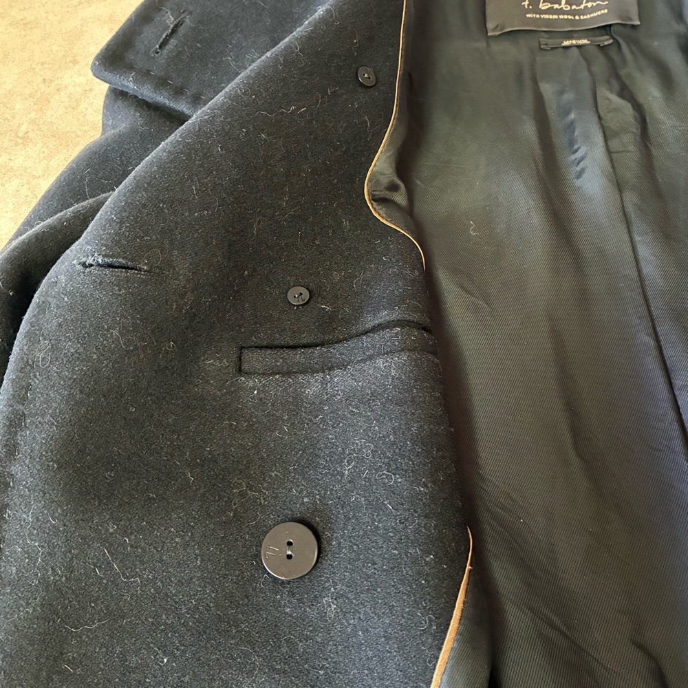Aritzia T. BABATON Bromley Wool Cashmere Belted Military Peacoat Jacket - Picture 9 of 16